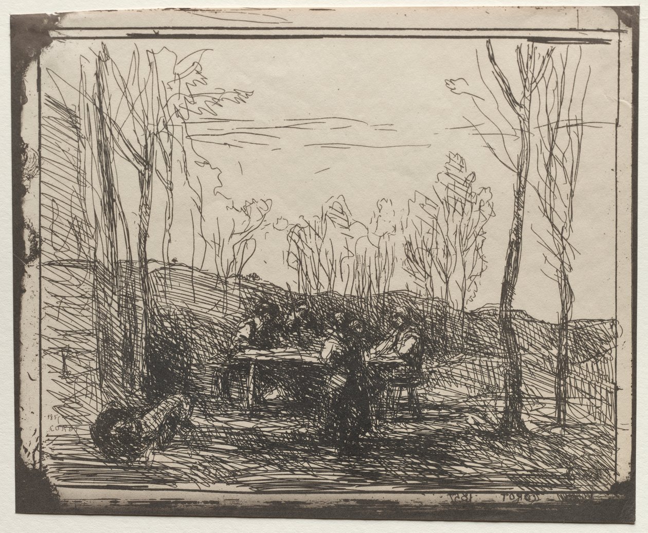 Colazione in una radura da Jean Baptiste Camille Corot