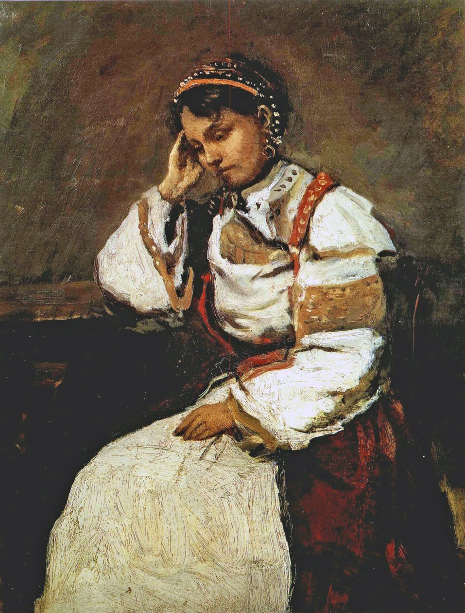 Corot - La zingara sognante, 1865-70 da Jean Baptiste Camille Corot