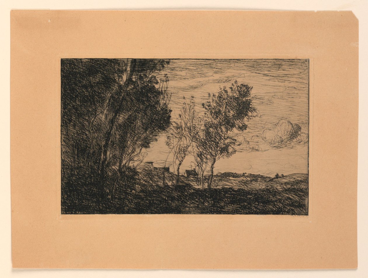 Dans les dunes: Souvenir du bois de la Haye da Jean Baptiste Camille Corot