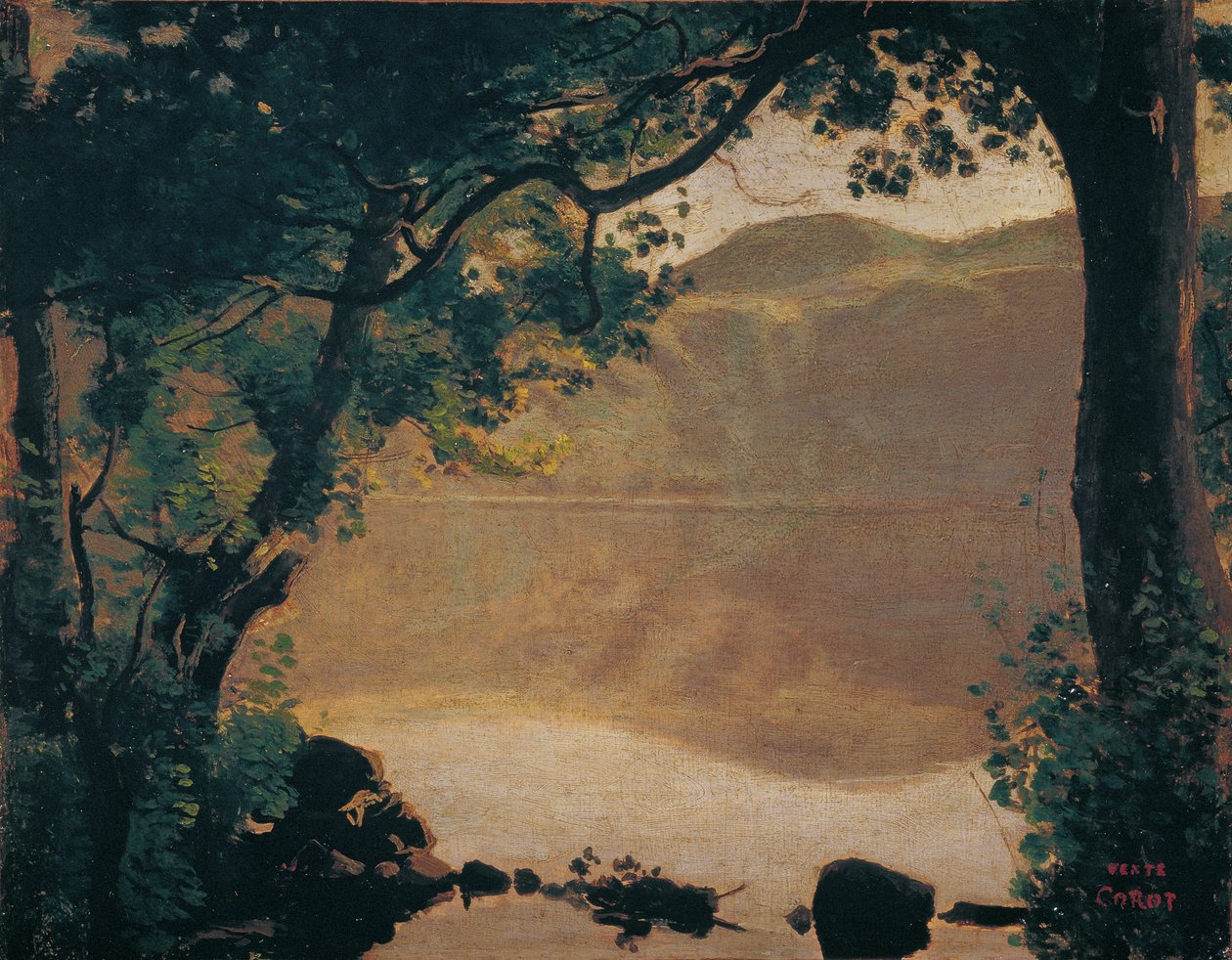 Il lago di Nemi da Jean Baptiste Camille Corot