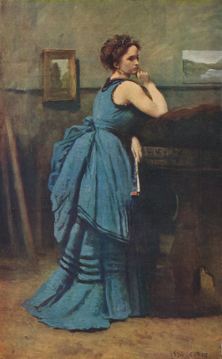 Femme en bleu da Jean Baptiste Camille Corot