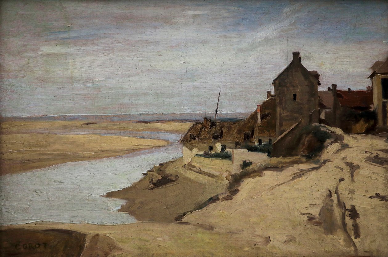 Case dei pescatori a Trouville da Jean Baptiste Camille Corot