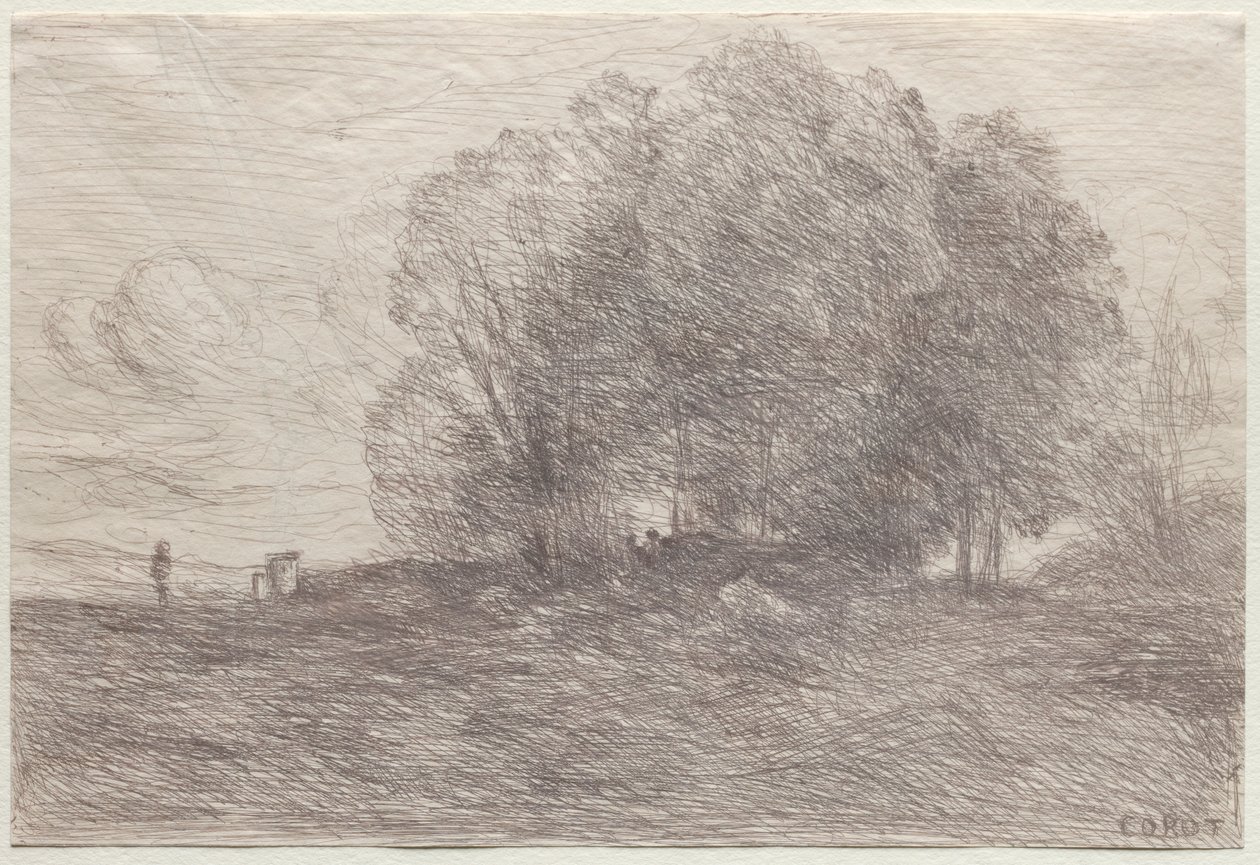 Gruppo di alberi, 1858 da Jean Baptiste Camille Corot