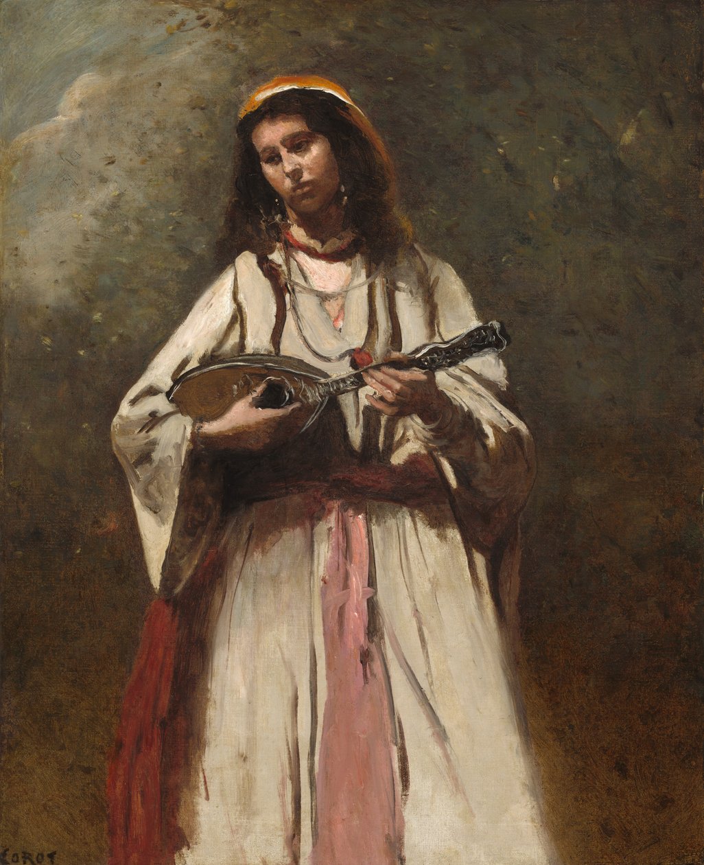 Zingara con Mandolino da Jean Baptiste Camille Corot