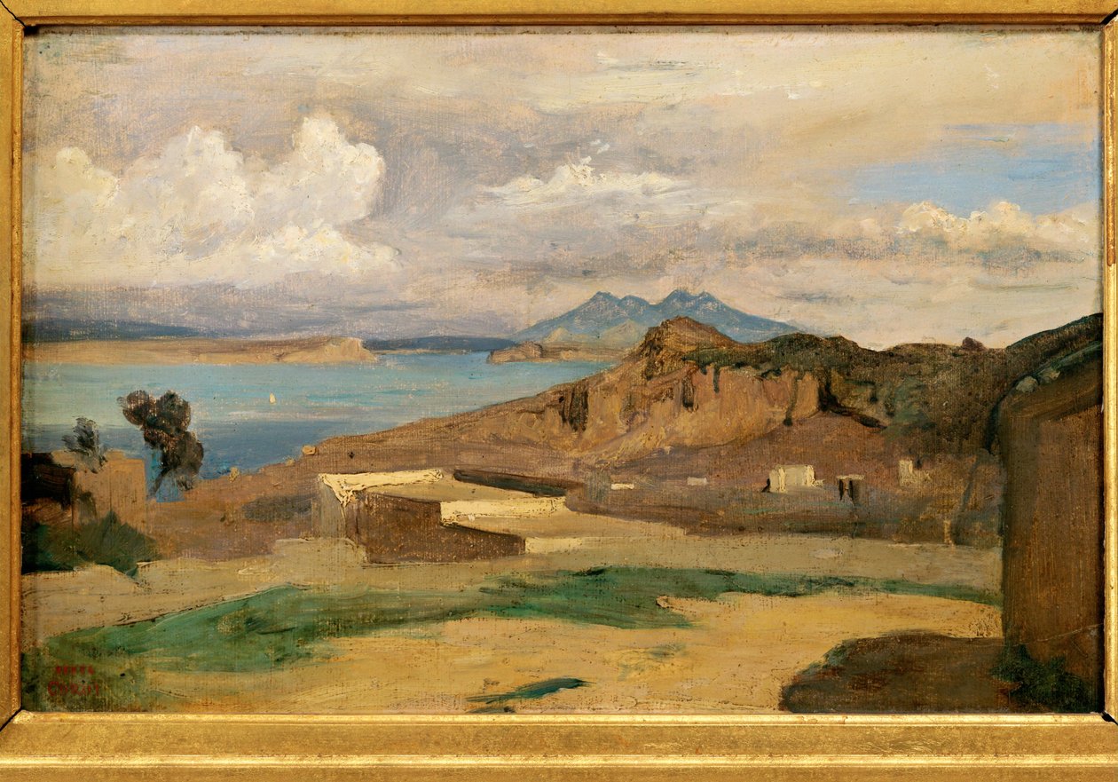 Ischia, vista dalle pendici del Monte Epomeo - Ischia, vista ... da Jean Baptiste Camille Corot