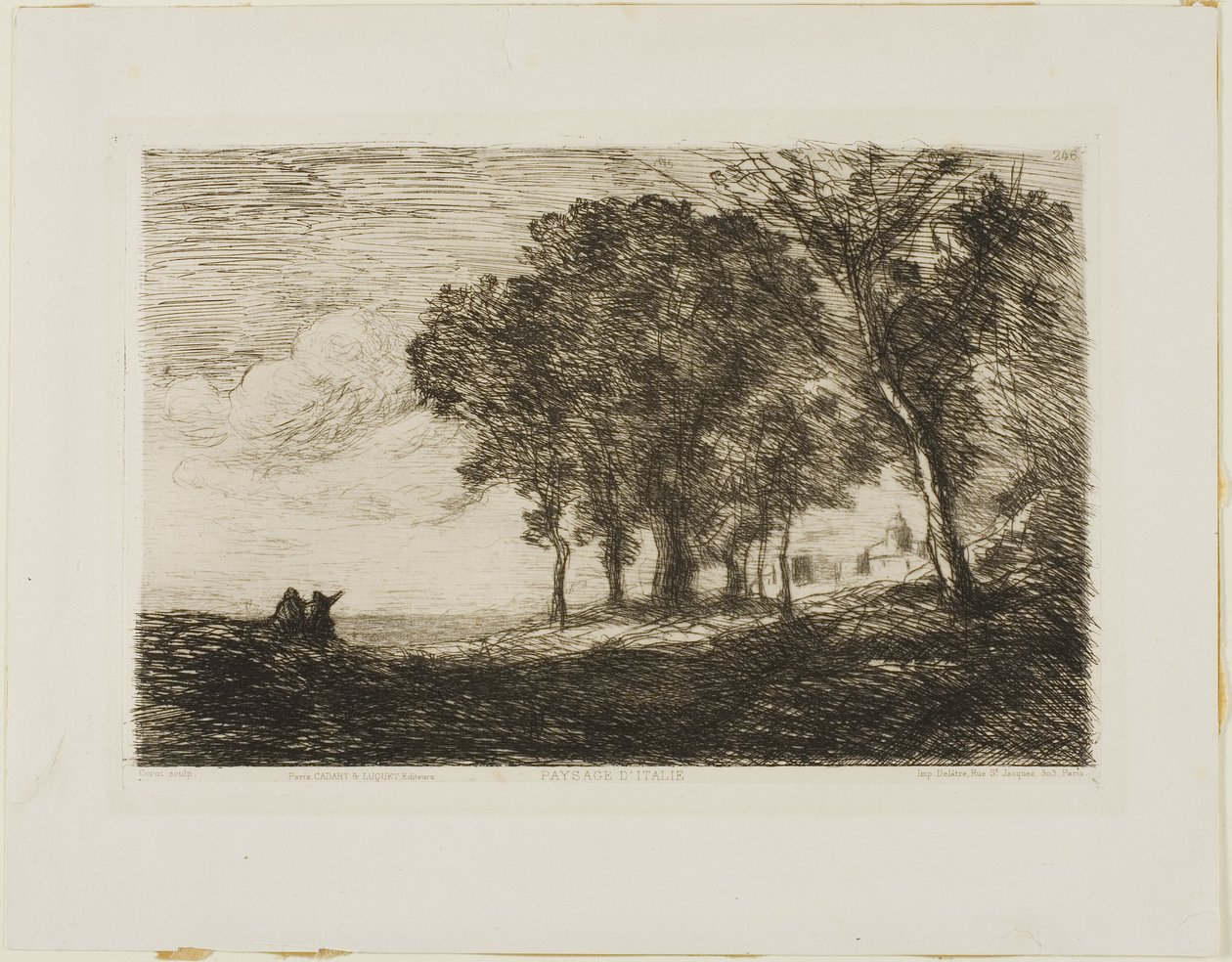 Paesaggio italiano da Jean Baptiste Camille Corot