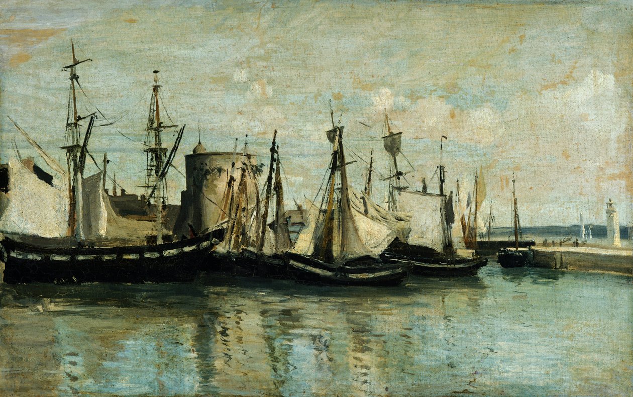 La Rochelle, ingresso al bacino di carenaggio da Jean Baptiste Camille Corot
