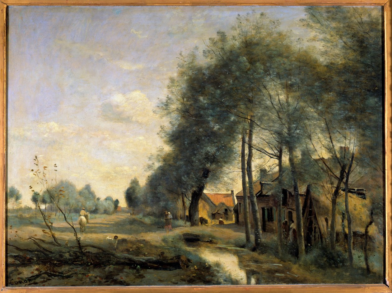 La strada di Sin le Noble, vicino a Douai da Jean Baptiste Camille Corot