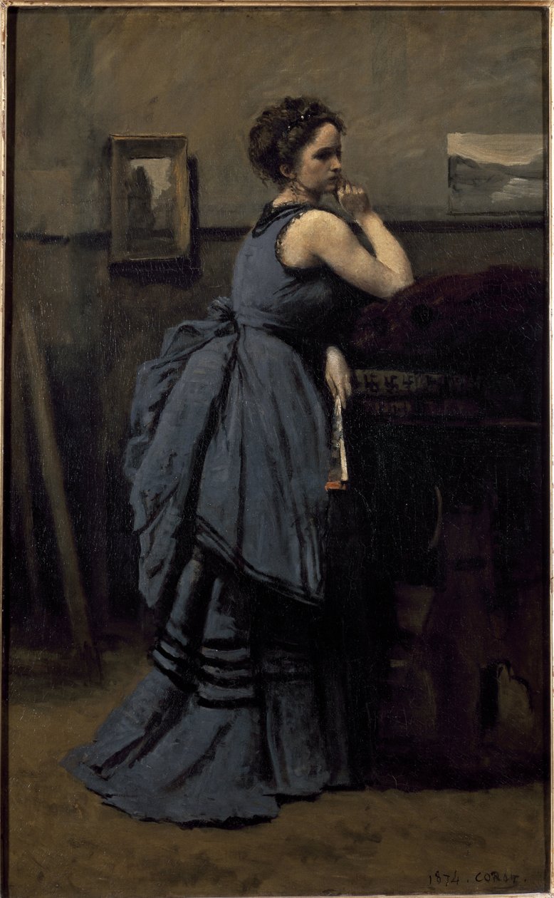 Signora in blu da Jean Baptiste Camille Corot
