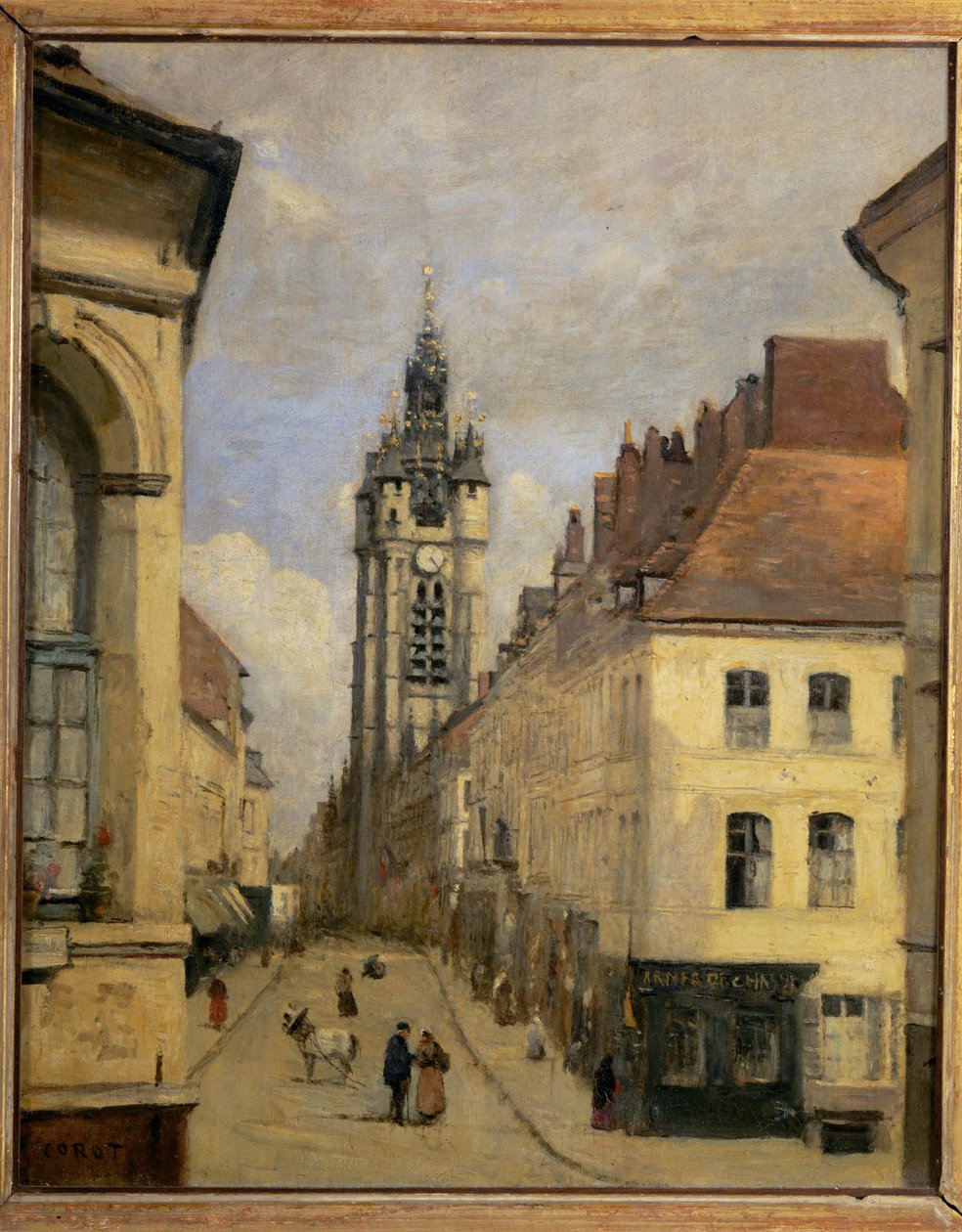 Il campanile di Douai ... da Jean Baptiste Camille Corot