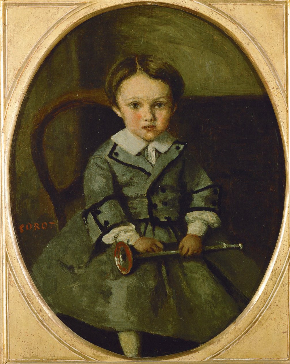 Maurice Robert da bambino ... da Jean Baptiste Camille Corot