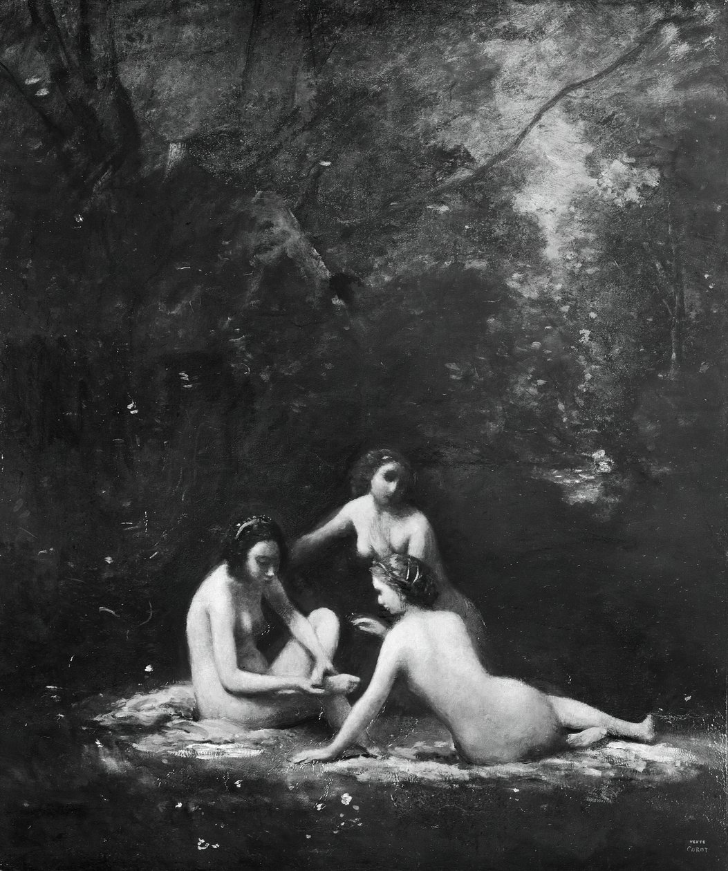 Ninfe che escono dal bagno, 1843 da Jean Baptiste Camille Corot