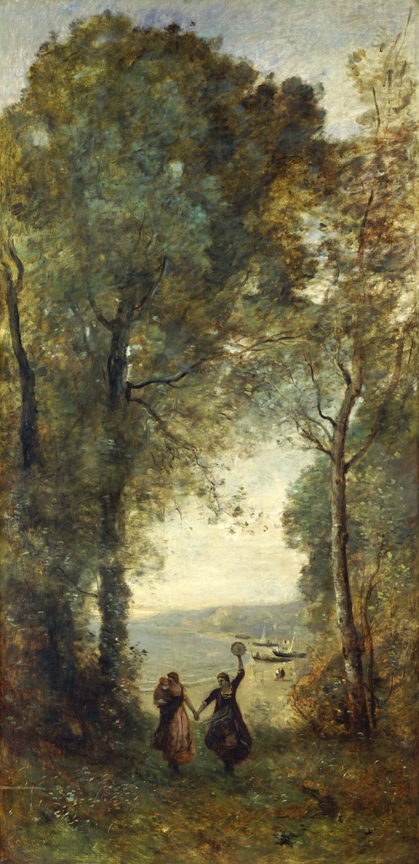 Ricordo della spiaggia di Napoli da Jean Baptiste Camille Corot