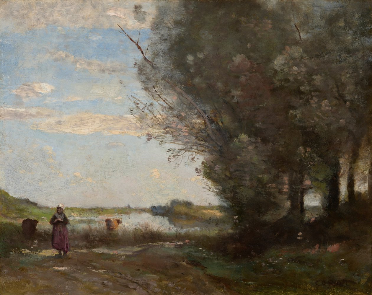 Vista sul fiume da Jean Baptiste Camille Corot