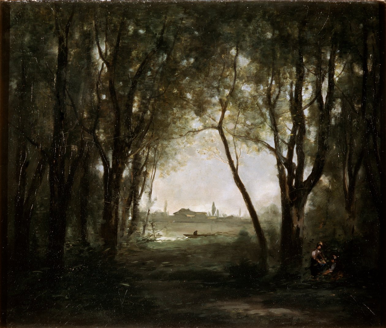 Scena vicino a un lago, 1860-1873 da Jean Baptiste Camille Corot