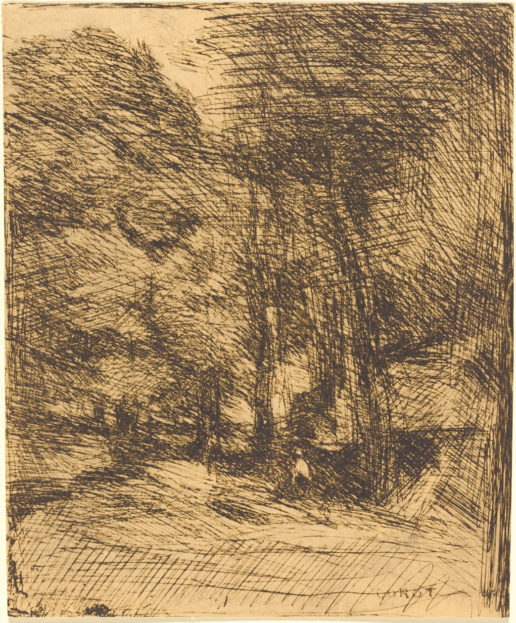 Ricordo di Bas-Breau da Jean Baptiste Camille Corot