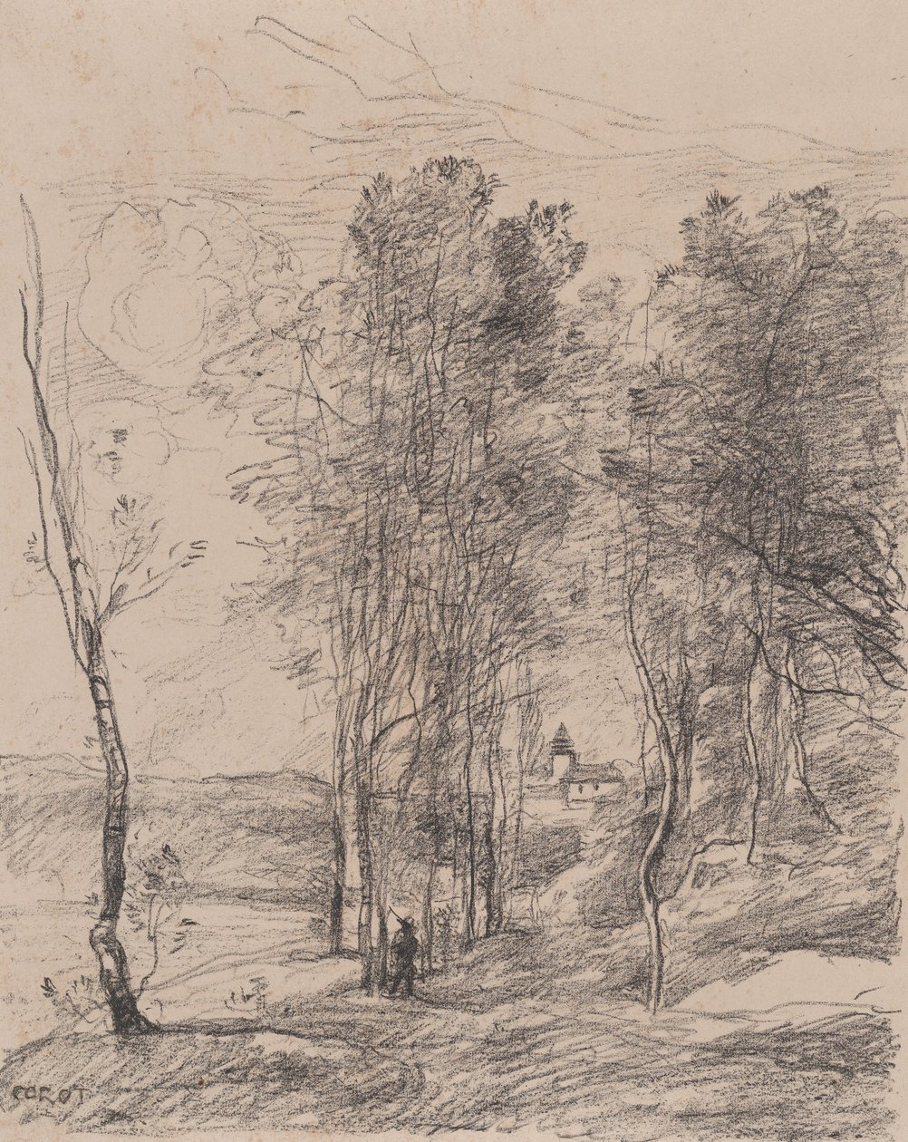 Il campanile di St.-Nicolas-les-Arras da Jean Baptiste Camille Corot