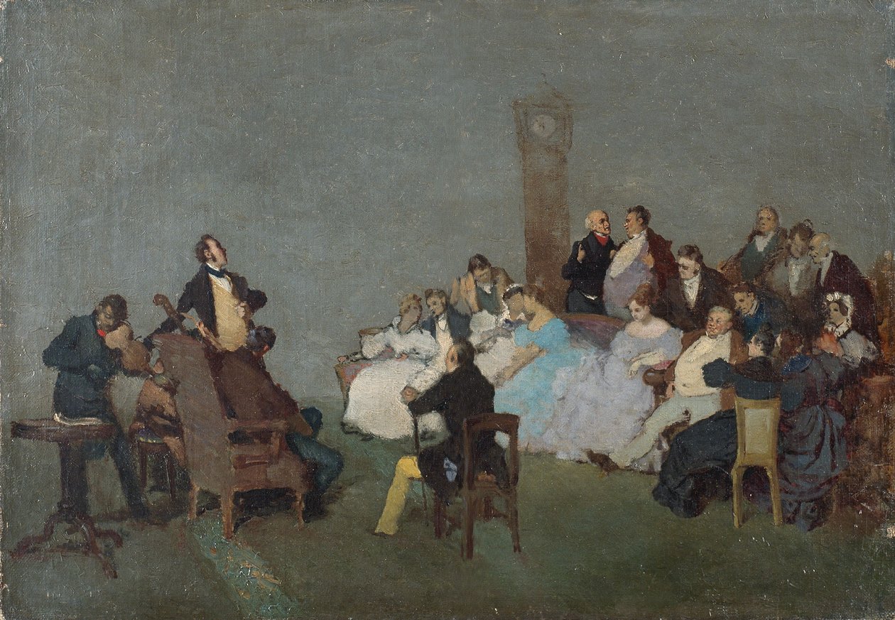 Il concerto, 1830-40 circa (olio su tela) da Jean Baptiste Camille Corot