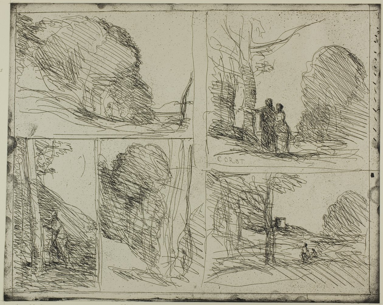 Il giardino di Pericle da Jean Baptiste Camille Corot