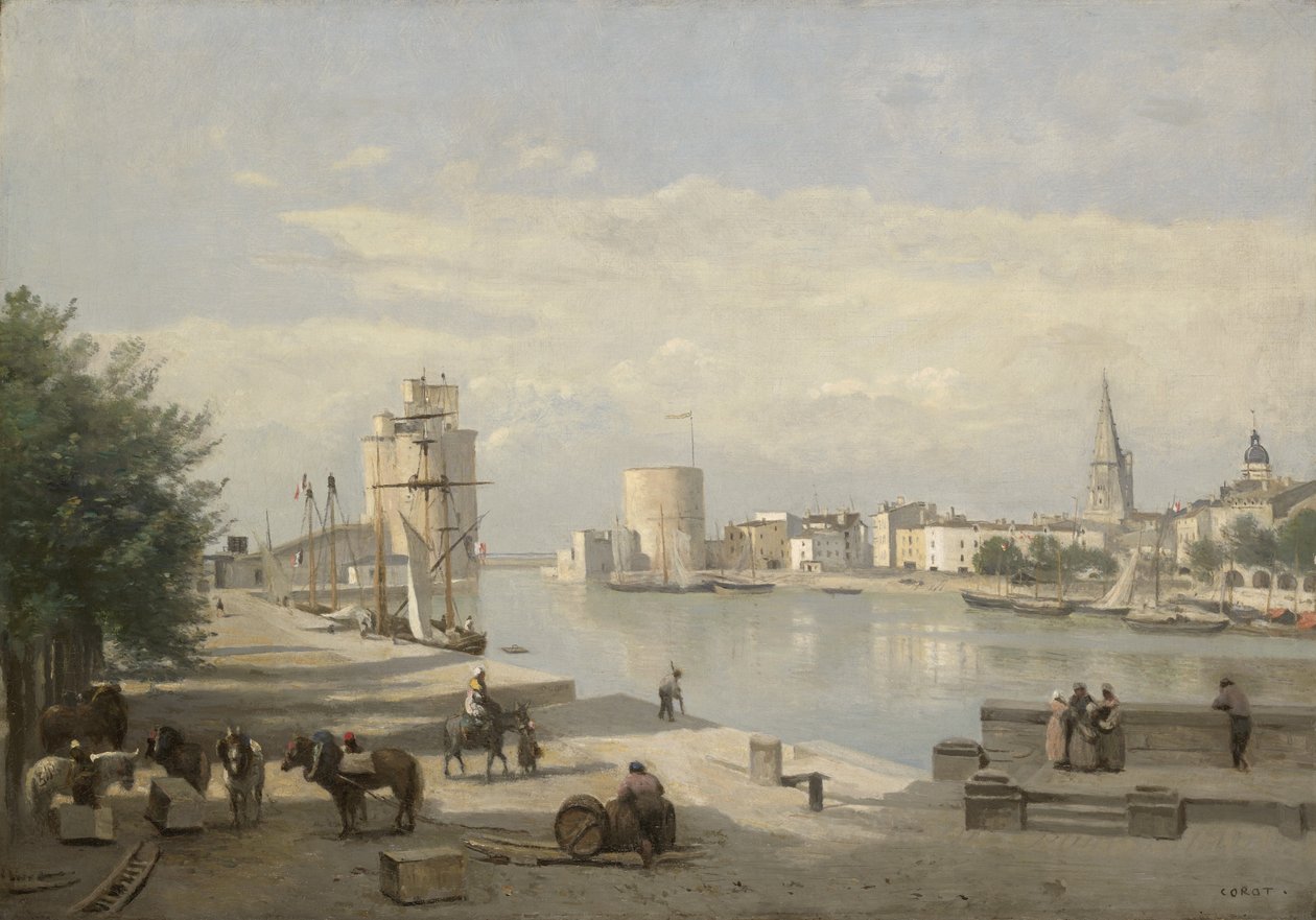 Il porto di La Rochelle da Jean Baptiste Camille Corot