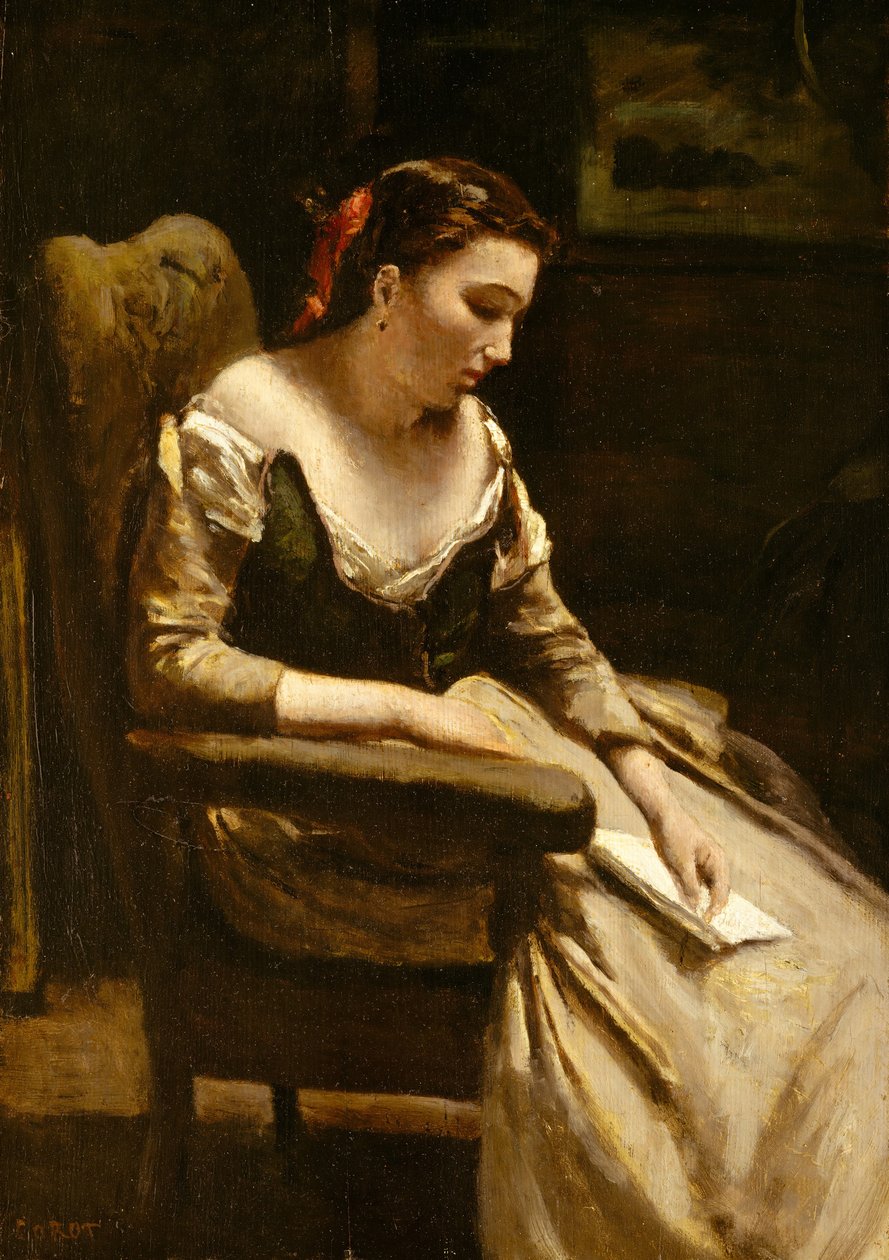 La Lettera da Jean Baptiste Camille Corot