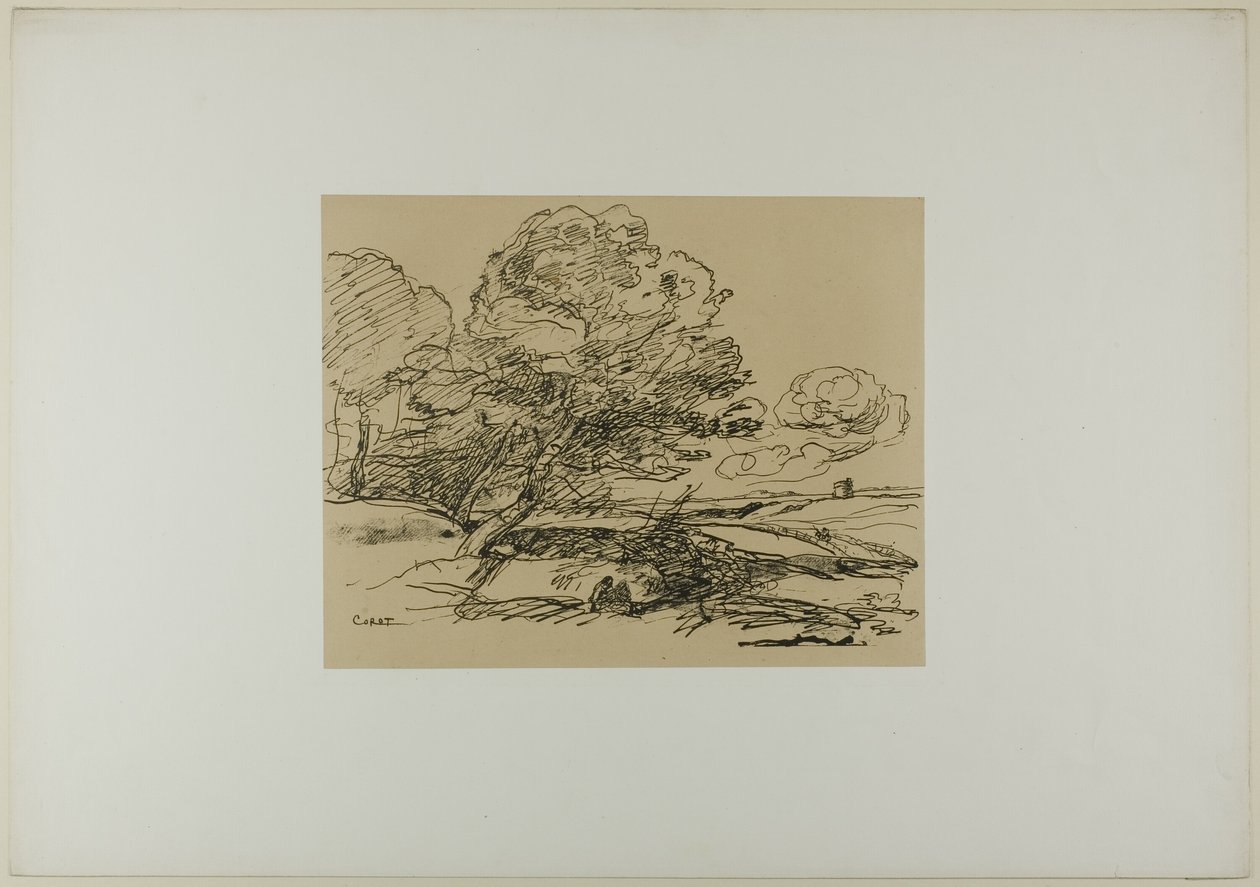 La torre solitaria da Jean Baptiste Camille Corot
