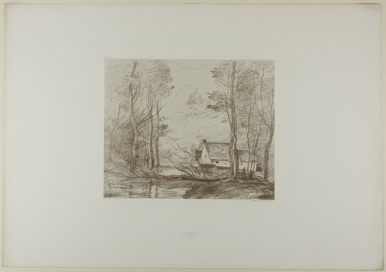 Il mulino a Cuincy, vicino Douai da Jean Baptiste Camille Corot