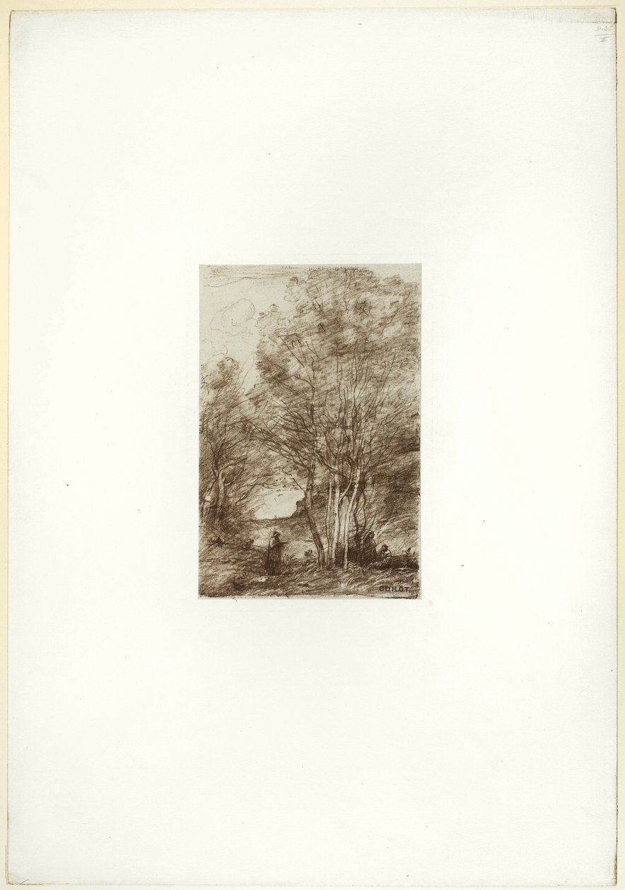 Il ritiro dei filosofi da Jean Baptiste Camille Corot