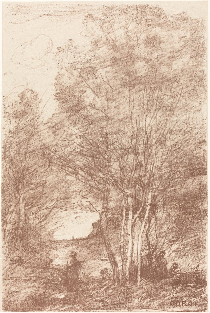 Il ritiro dei filosofi Le Repos des Philosophes, 1871 da Jean Baptiste Camille Corot