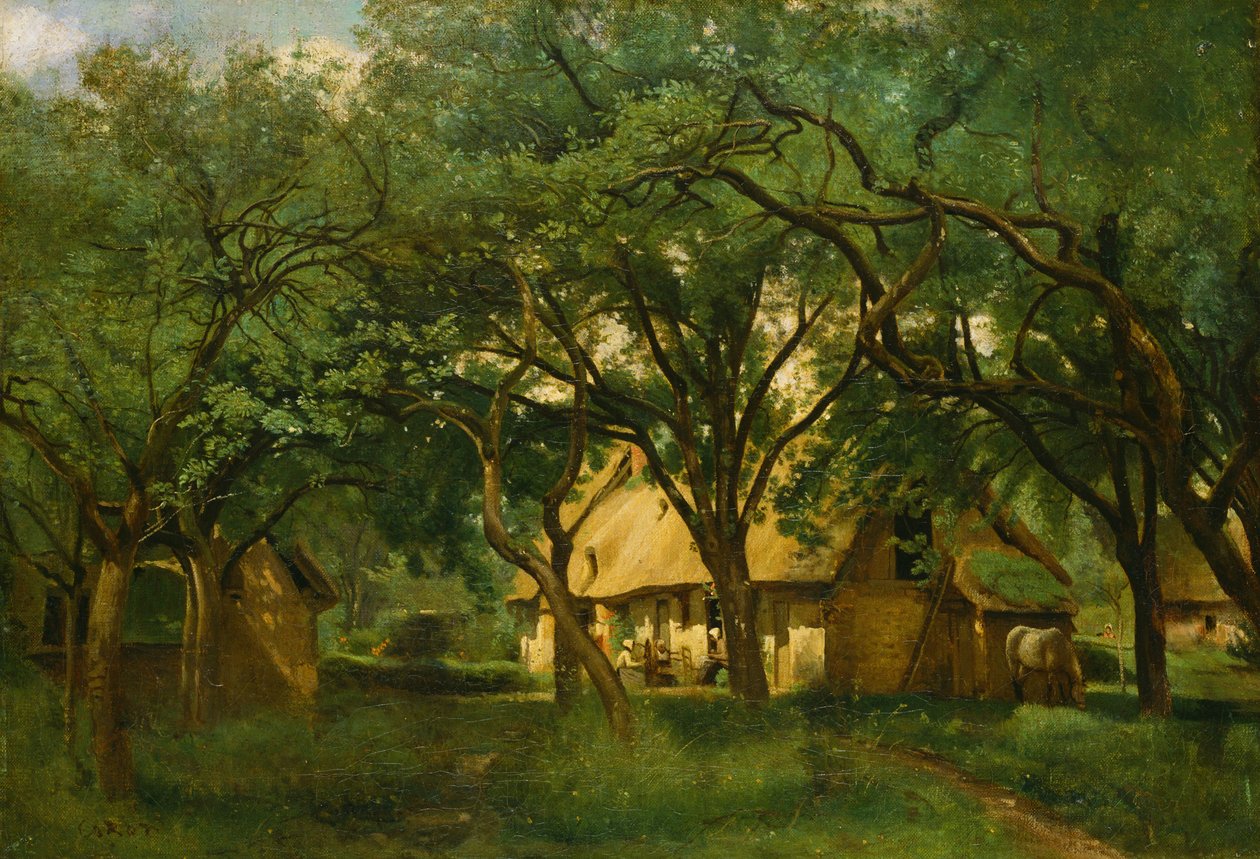La fattoria Toutain di Honfleur da Jean Baptiste Camille Corot