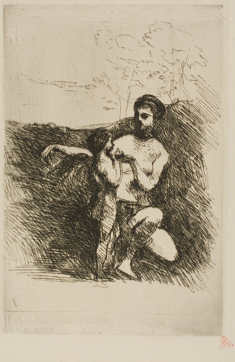 Venere che taglia le ali a Cupido, seconda lastra da Jean Baptiste Camille Corot
