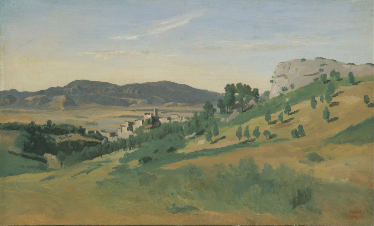 Vista su Olevano da Jean Baptiste Camille Corot