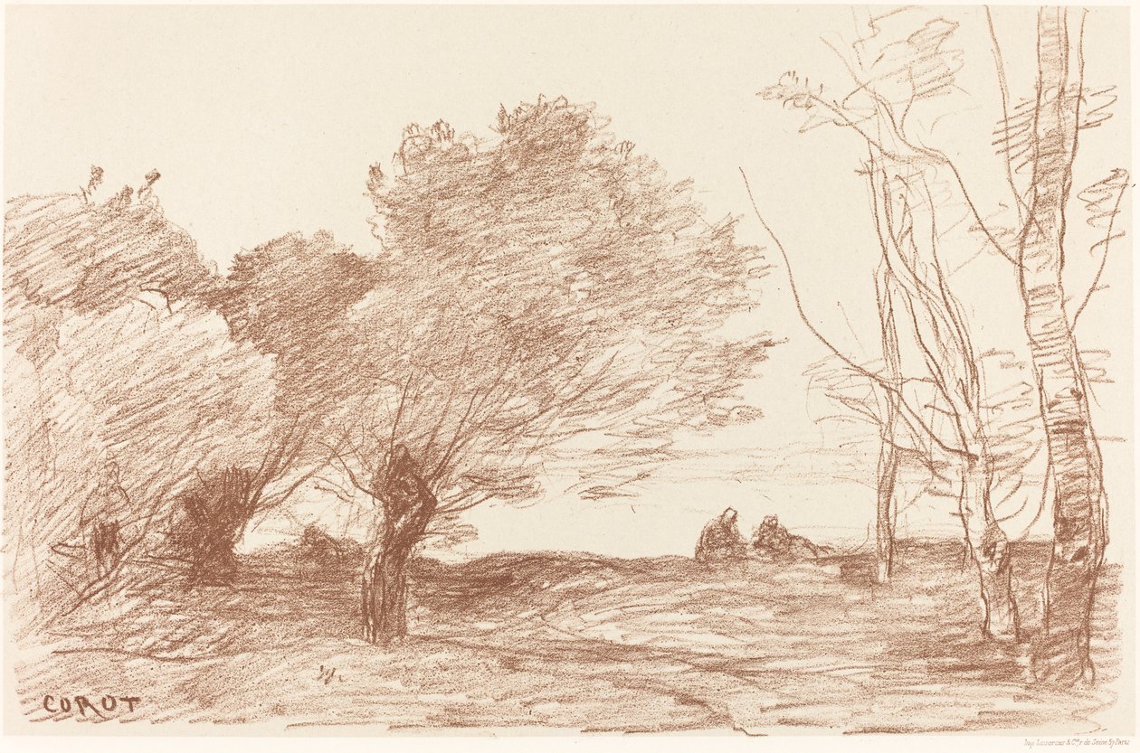 Salici e Pioppi Bianchi da Jean Baptiste Camille Corot