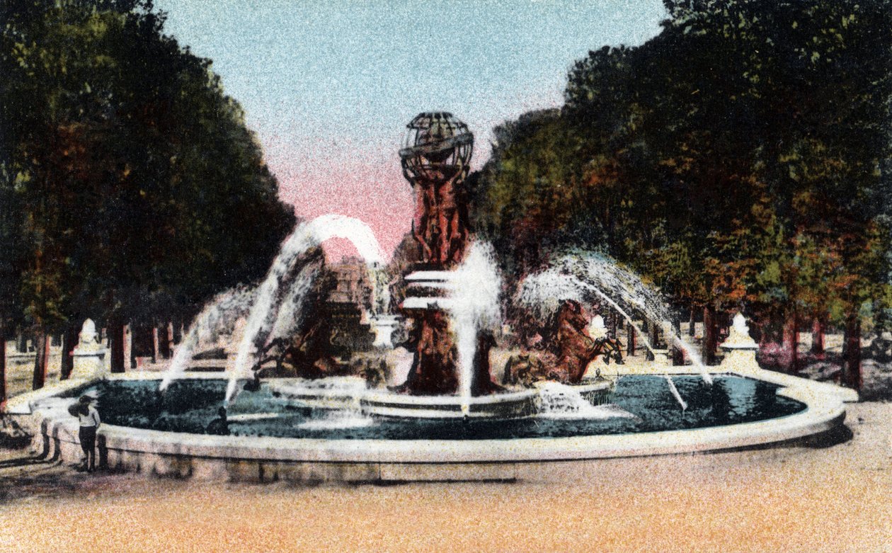 Parigi: vista della fontana delle quattro parti del mondo (quattro parti del mondo), o fontana dell