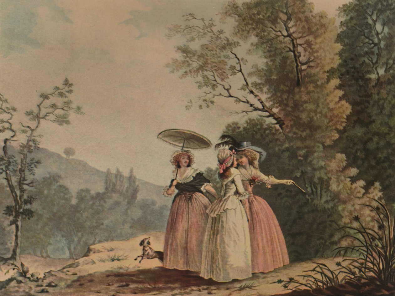 La Graces Parisiennes Au Bois De Vincennes da Jean Baptiste Chapuy
