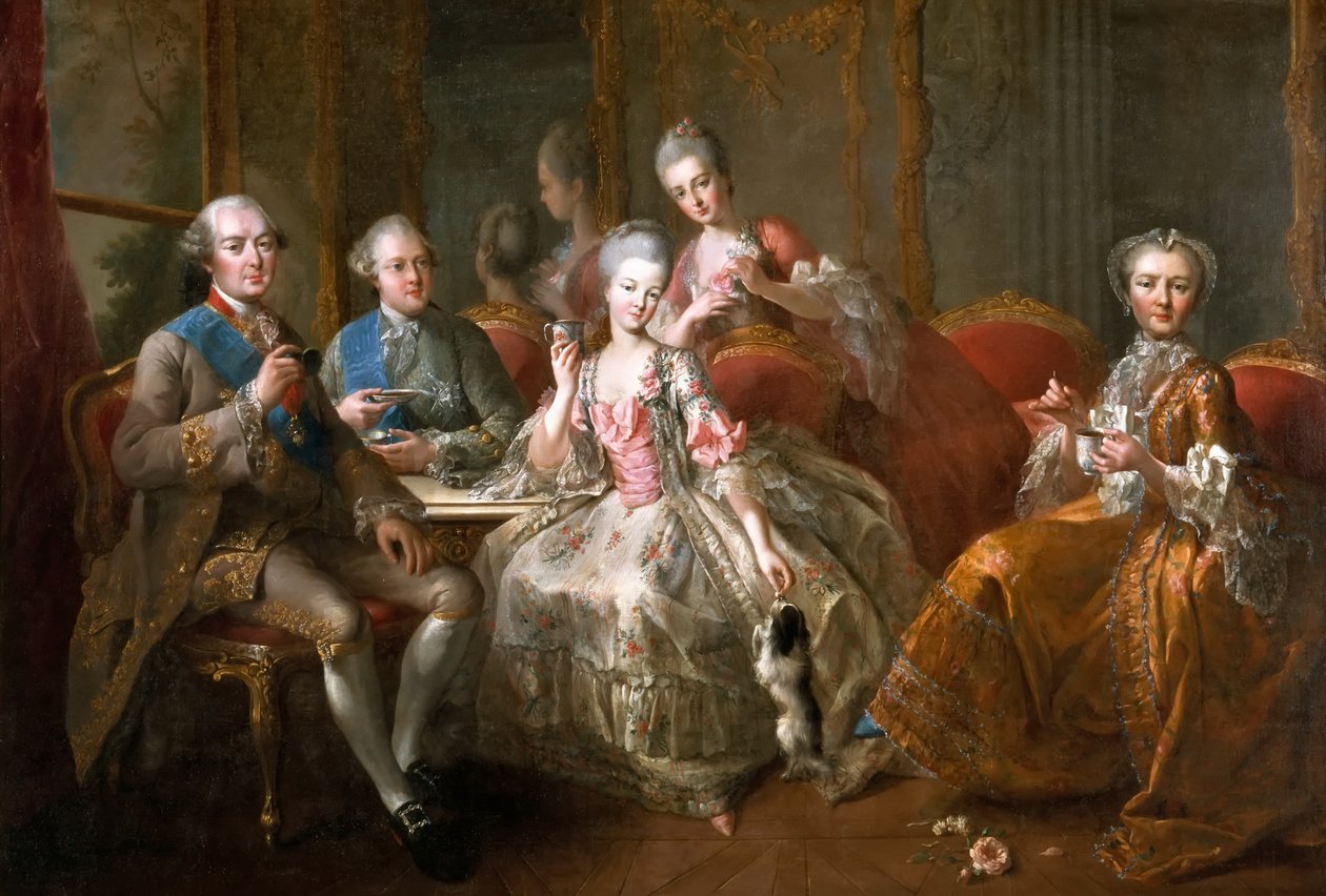 La tazza di cioccolata La famiglia Penthièvre da Jean Baptiste Charpentier