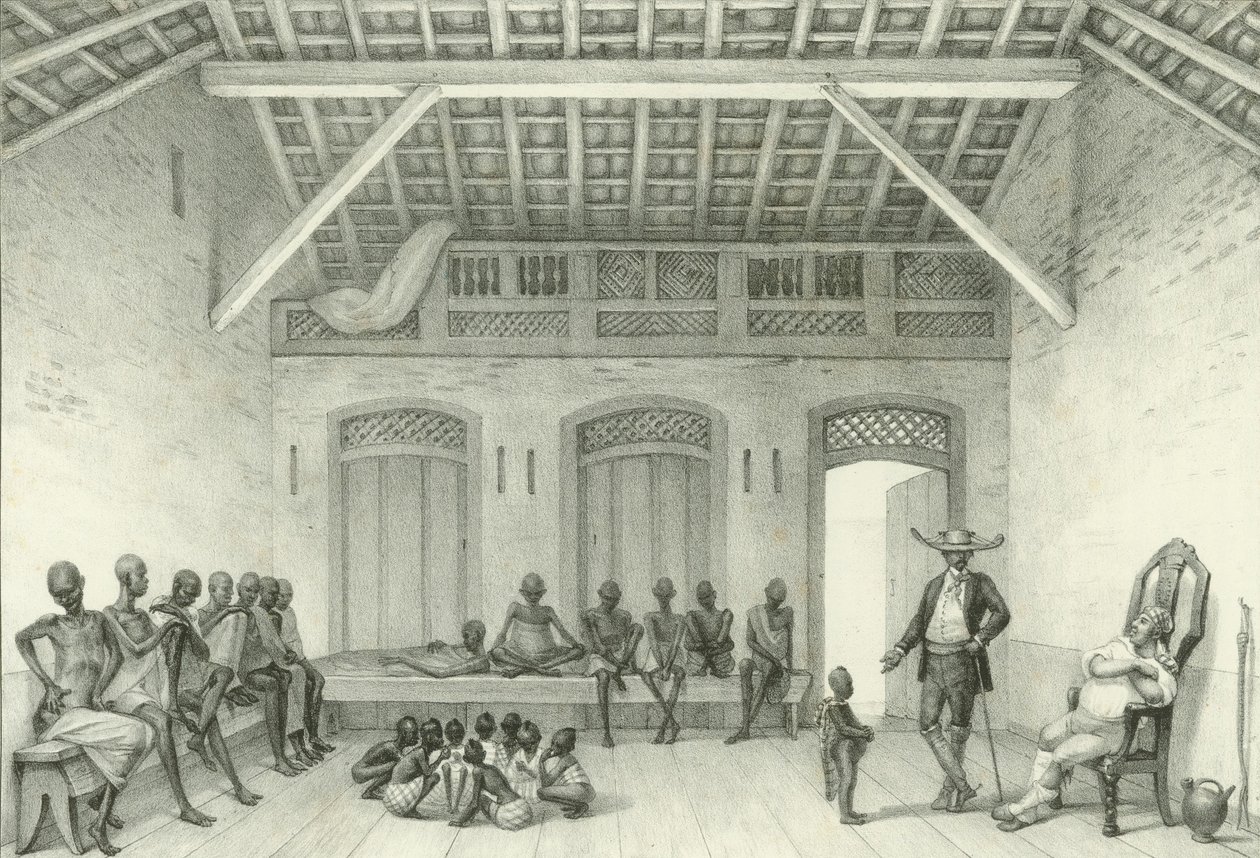 Negozio per la vendita di schiavi da Jean Baptiste Debret