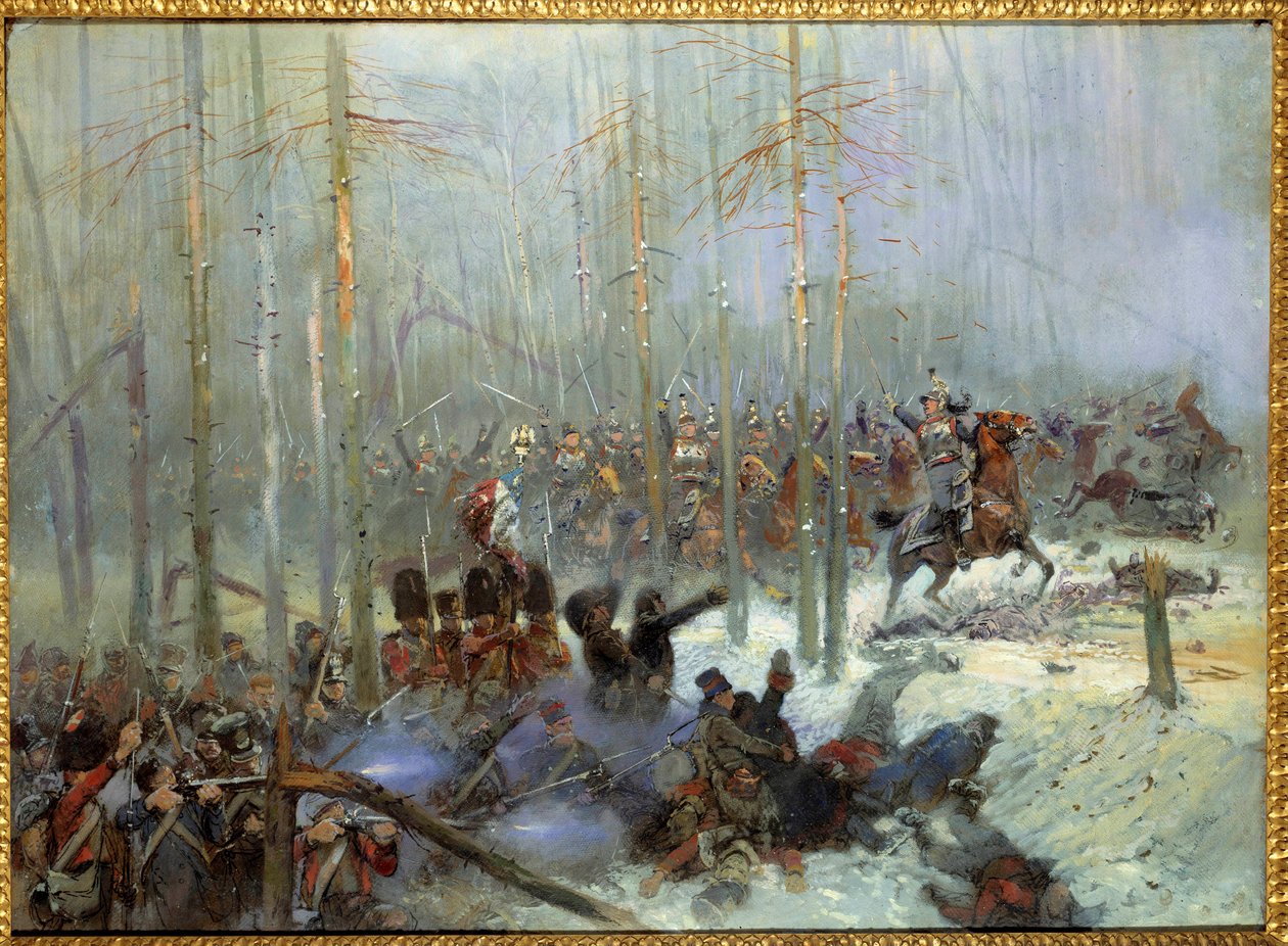 Campagna di Russia nel 1812: carica del 7º reggimento del colonnello Dubois alla Beresina (28/11/1812) da Jean Baptiste Edouard Detaille