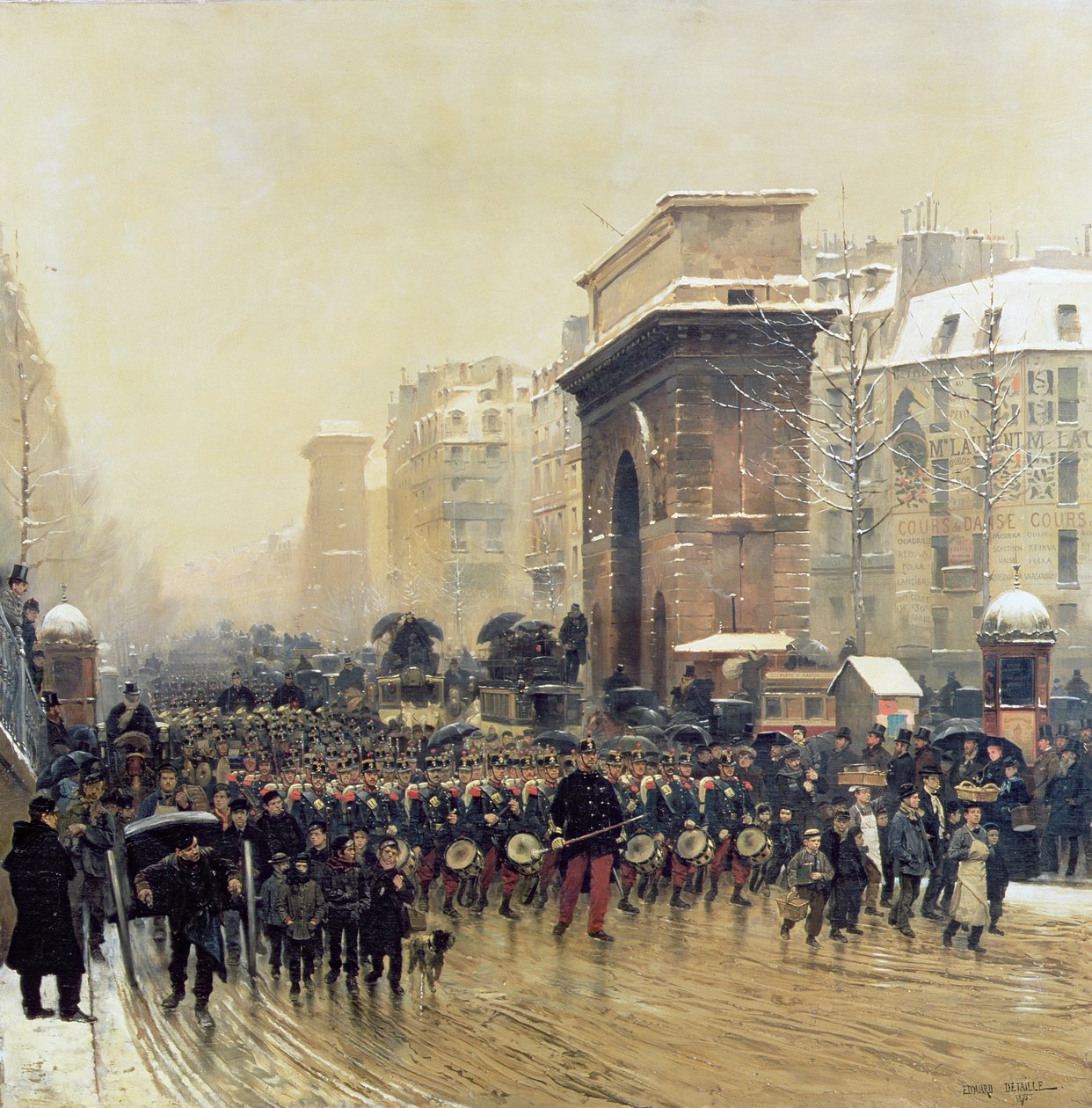 Il reggimento in marcia, 1875 da Jean Baptiste Edouard Detaille