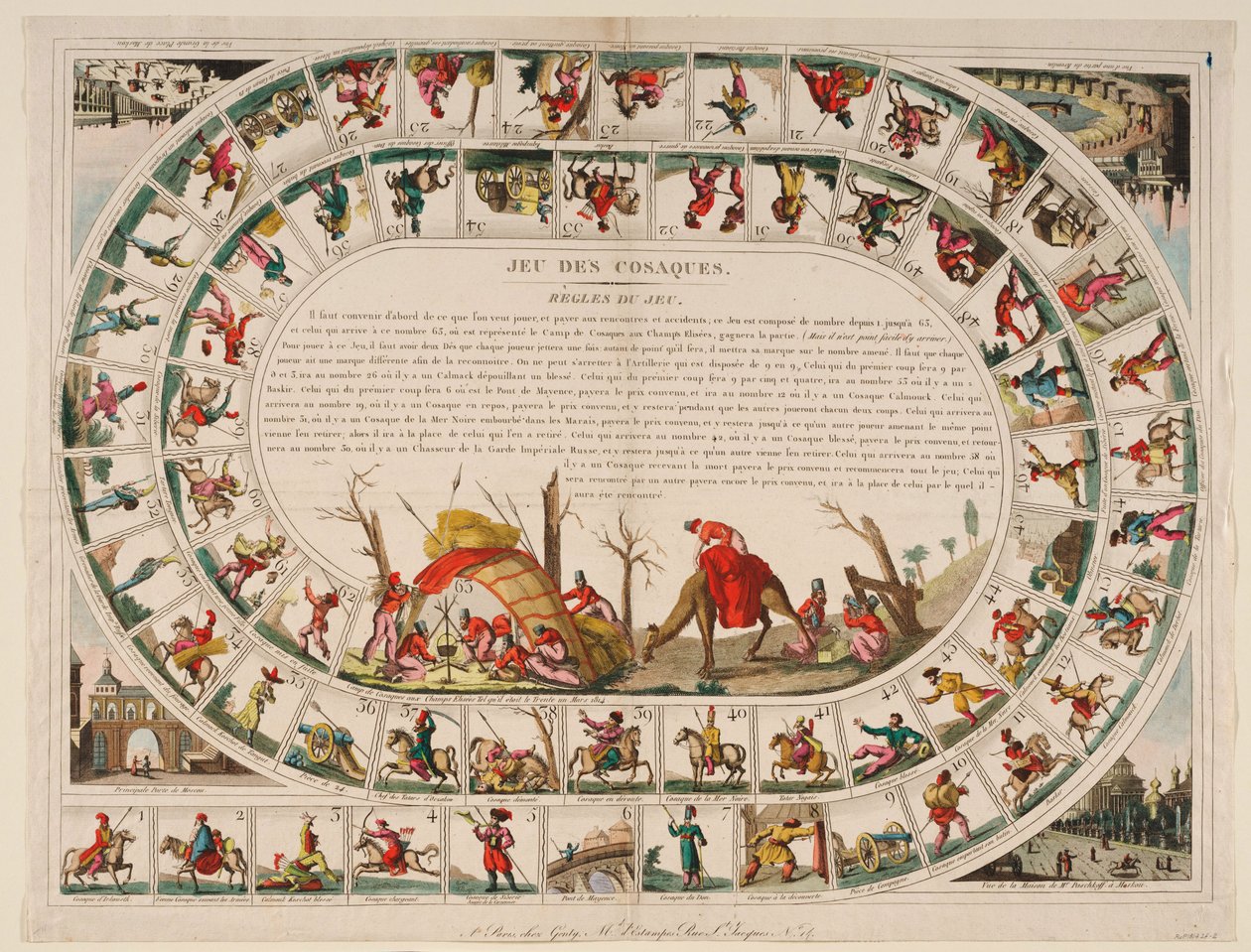 Gioco dei cosacchi, 1815 da Jean Baptiste Genty