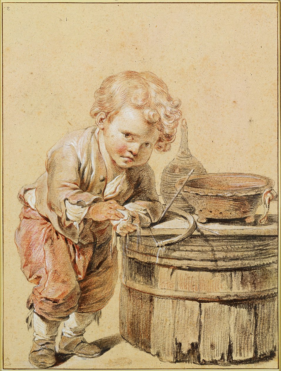 Ragazzo con un uovo rotto, ca 1756 da Jean Baptiste Greuze