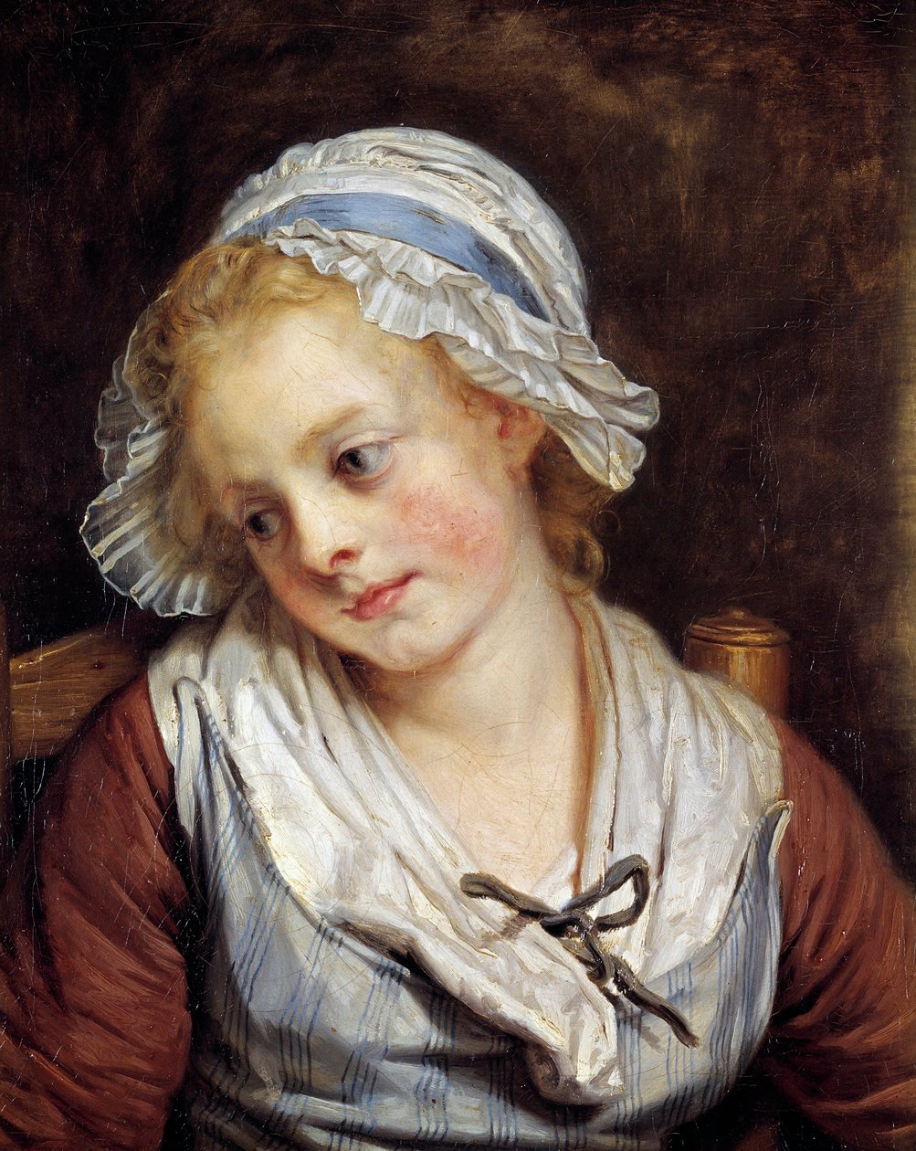 Ritratto di una fanciulla. Dipinto di Jean-Baptiste Greuze (1725-1805). 1765. Museo Condé, Chantilly, Francia da Jean Baptiste Greuze