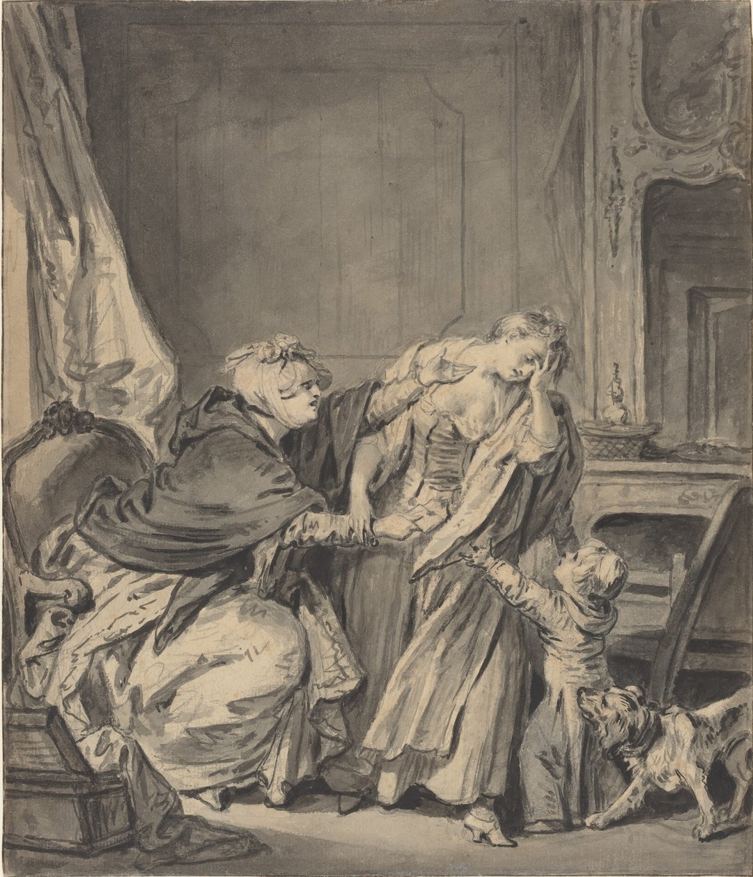 La madre arrabbiata da Jean Baptiste Greuze