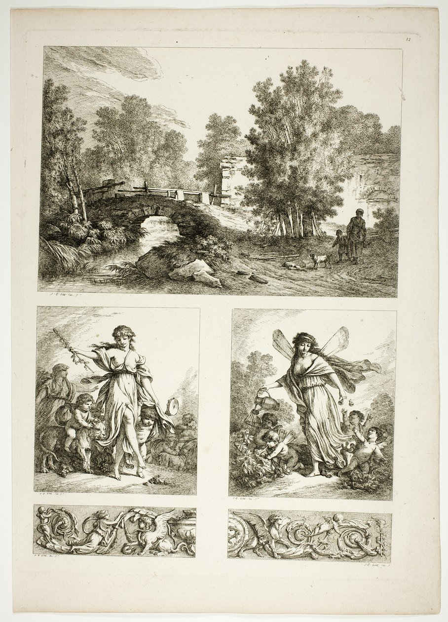 Tavola 22 di 38 da Oeuvres de J. B. Huet da Jean Baptiste Huet