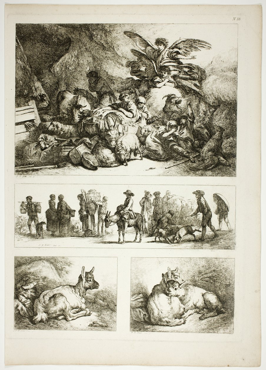 Tavola 33 di 38 da Oeuvres de J. B. Huet da Jean Baptiste Huet