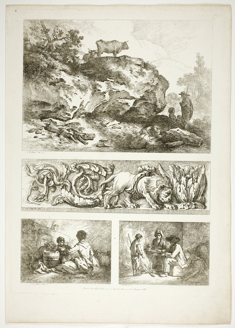 Tavola nove di 38 da Oeuvres de J. B. Huet da Jean Baptiste Huet