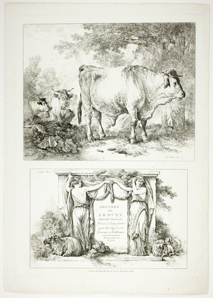 Tavola Uno di 38 da Oeuvres de J. B. Huet da Jean Baptiste Huet
