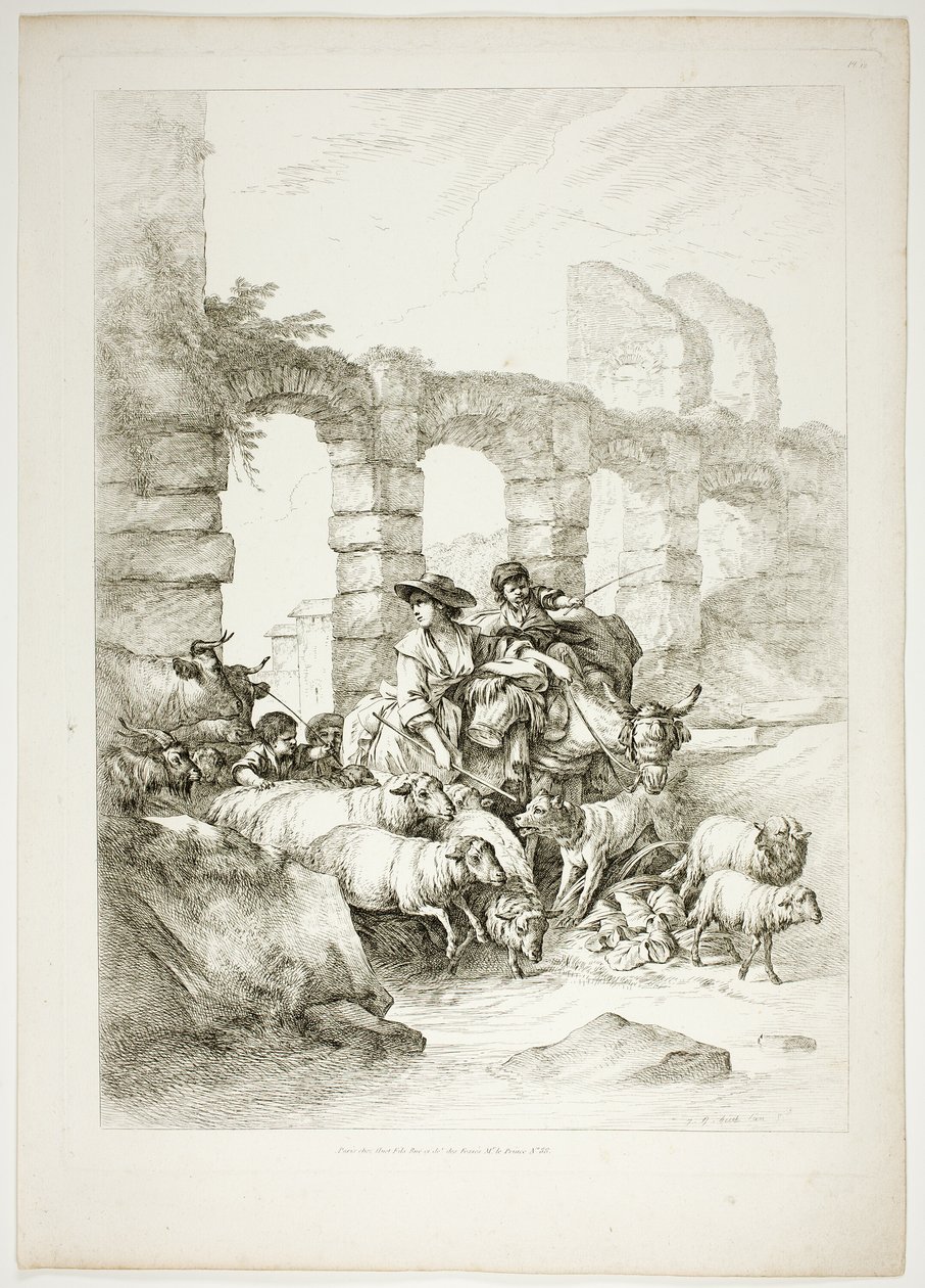Tavola dodici di 38 da Oeuvres de J. B. Huet da Jean Baptiste Huet