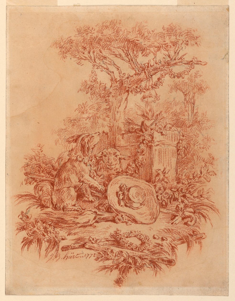 Disegno, Pastorale, 1772 da Jean Baptiste Huet