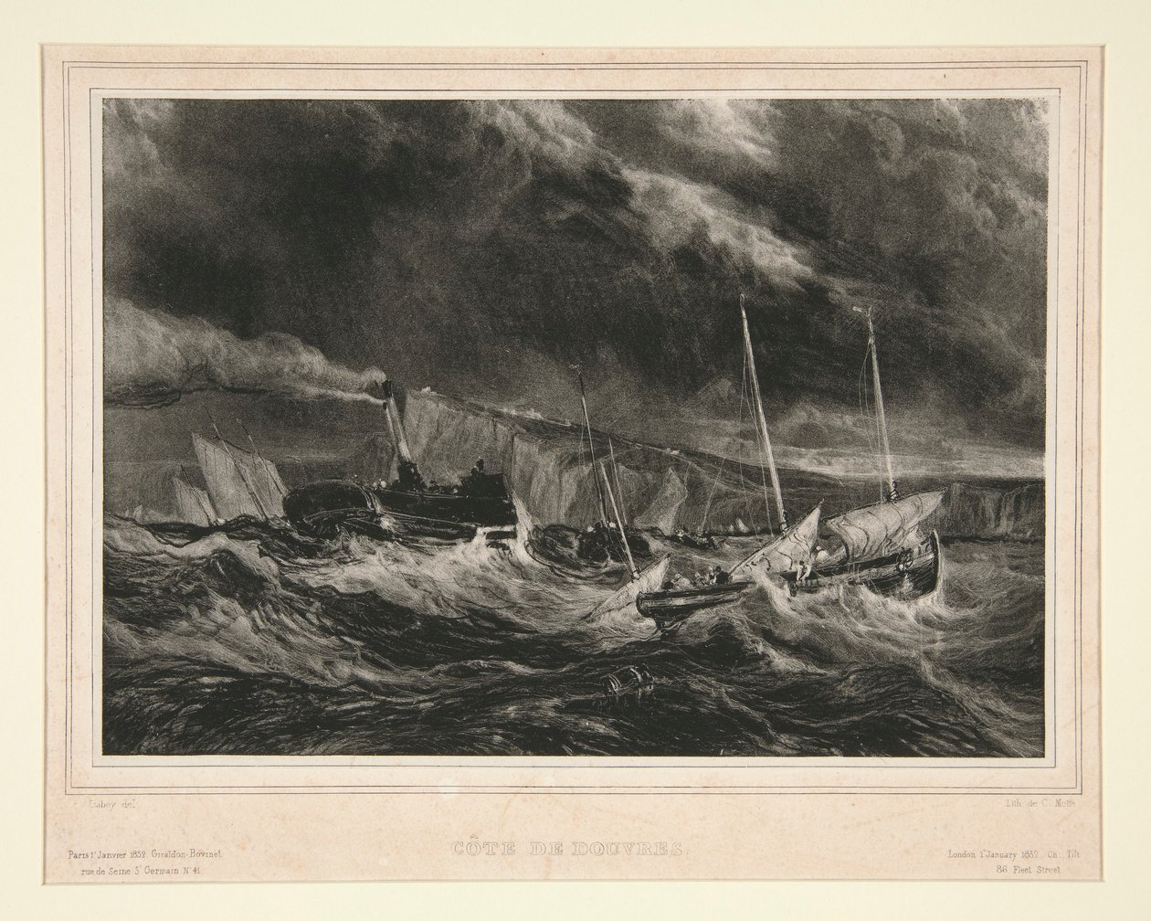 Costa di Dover da Jean Baptiste Isabey